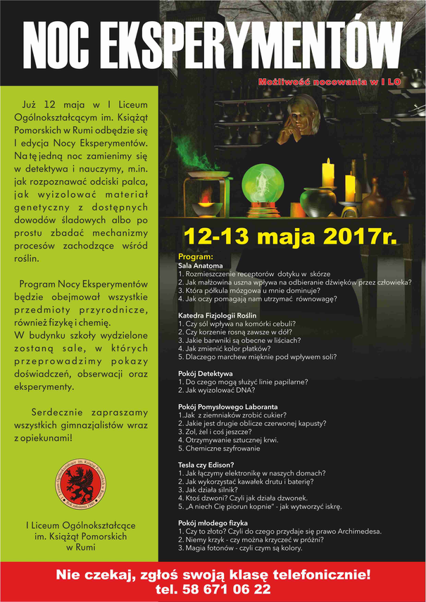 Zdjęcie do newsa Noc Eksperymentów. Polecamy!