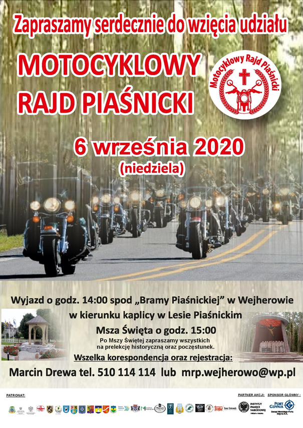 Zdjęcie do newsa Pod naszym patronatem. III Motocyklowy Rajd Piaśnicki