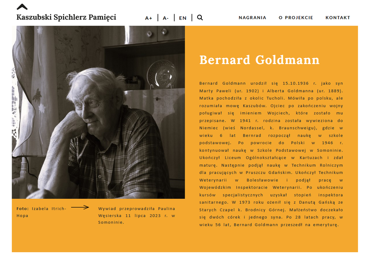 Zdjęcie do newsa I za to, że tata pòwiedzôł, że Hitler wòjnã przegrô, më bëlë wëwiozłi.